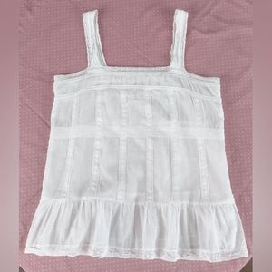 Zadig & Voltaire White Voile Teacup Lace Top Size XS